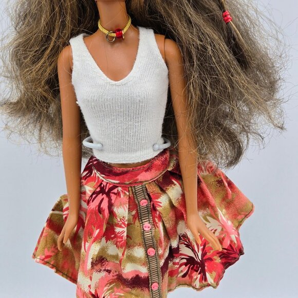 Barbie 2004 Fashion Fever Kayla Doll Tropical Skirt H0869 Mattel Read - Picture 3 of 16